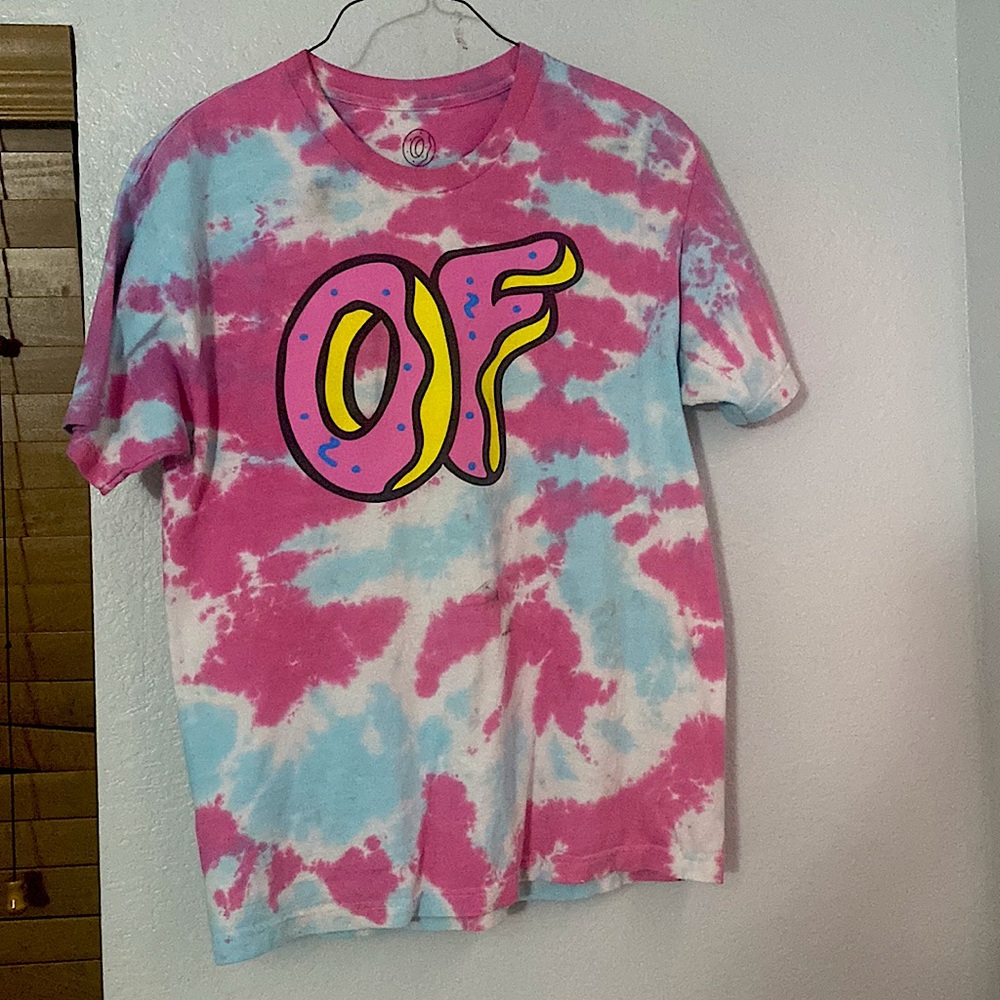 Large tie dye OFWGKTA brand shirt